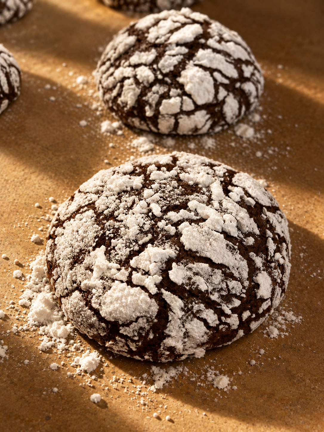 Detalle de una galleta craquelada